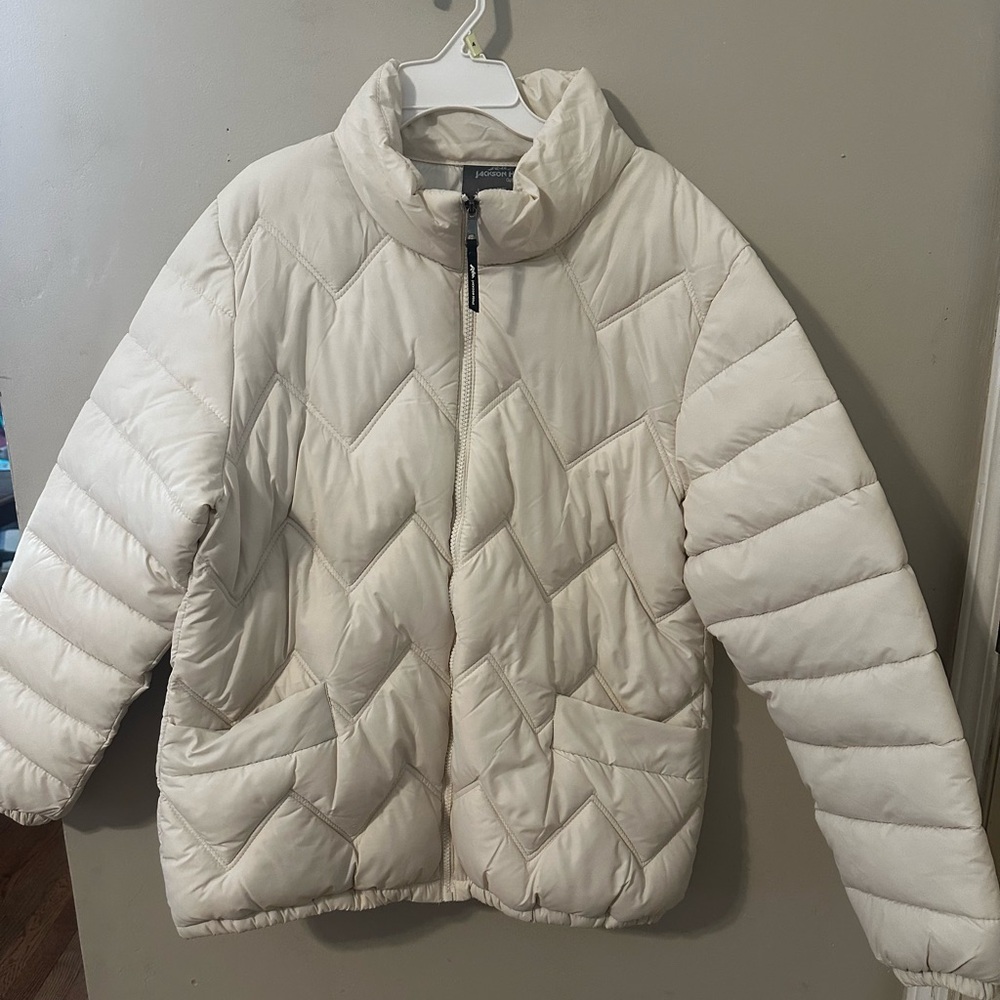 Jackson Hole Outerwear Womens Puffer Jacket XL Cream Lightweight